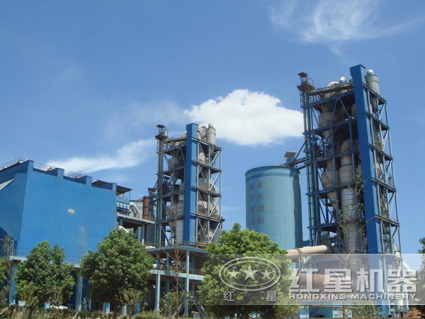 軟錳礦回轉窯生產現(xiàn)場